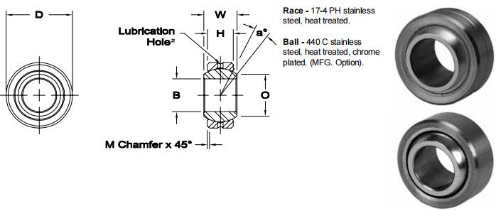 AURORACOM-16E關(guān)節(jié)軸承圖紙