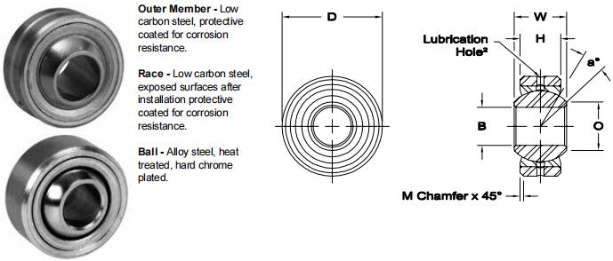 AURORALCOM-3關(guān)節(jié)軸承圖紙