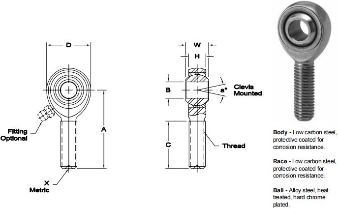 AURORAMM-M8關(guān)節(jié)軸承圖紙