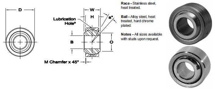AURORASIB-8關(guān)節(jié)軸承圖紙